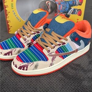 Cold Sins “Chucky the Slayer” Dunks size 12.